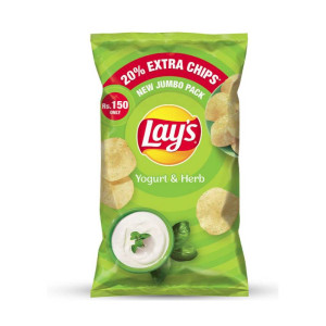 LAYS CHIPS YOGURT & HERB 120GM