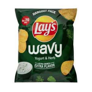 LAYS CHIPS WAVY YOGURT & HERB 45GM