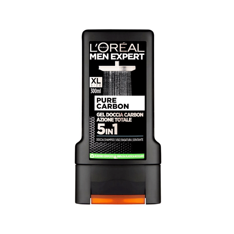 LOREAL SHOWER GEL 5IN1 PURE CARBON  300ML