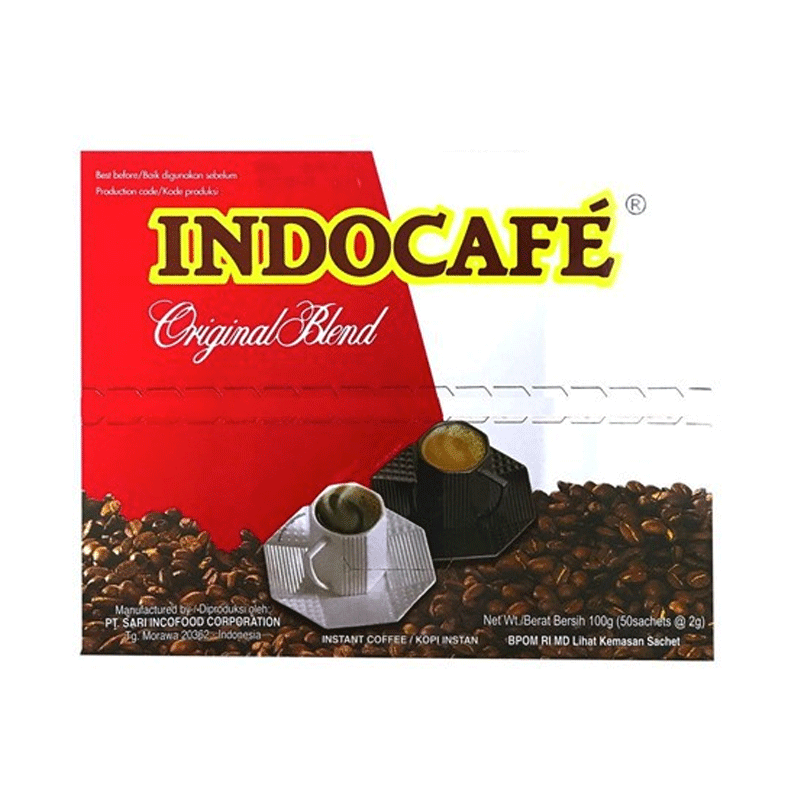INDOCAFE ORIGINAL BLEND 100GM 50SACHET 1BOX