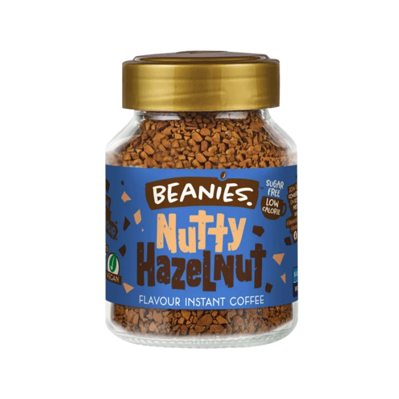 BEANIES NUTTY HAZELNUT INSTANT COFFEE 50GM