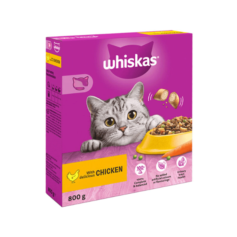 WHISKAS CAT FOOD CHICKEN 800GM 7+ (7-YEAR PLUS)