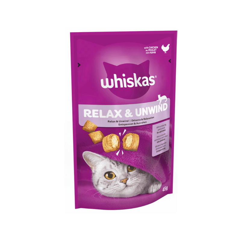 WHISKAS CAT FOOD CHICKEN RELAX & UNWIND 45GM