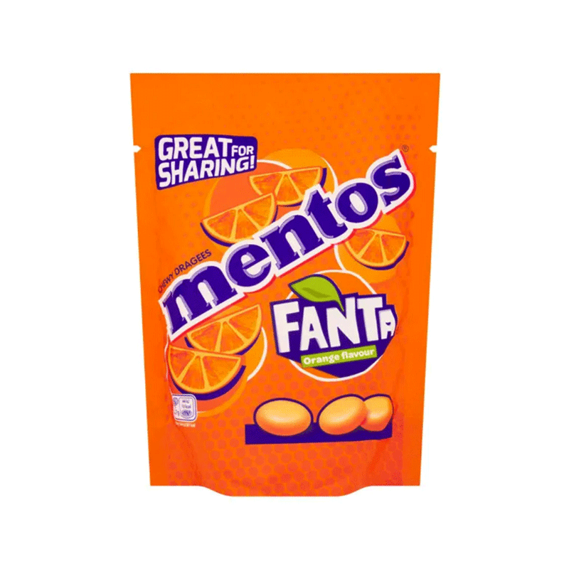MENTOS FANTA ORANGE STANDING BAG 140GM