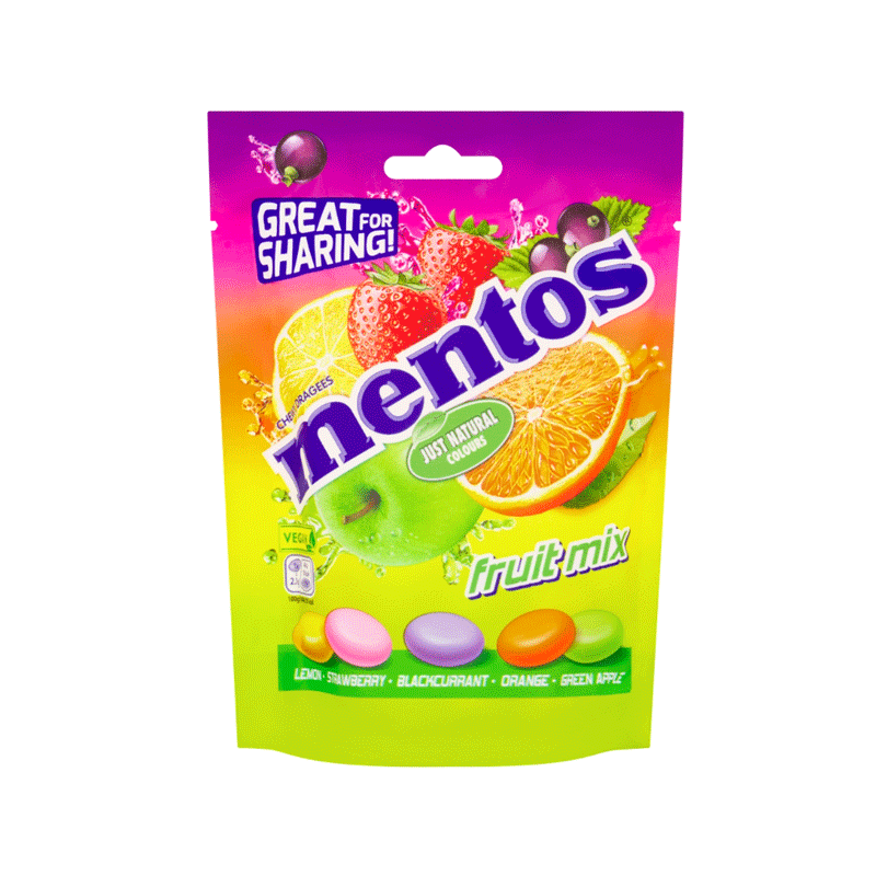 MENTOS FRUIT MIX BAG UK 140GM
