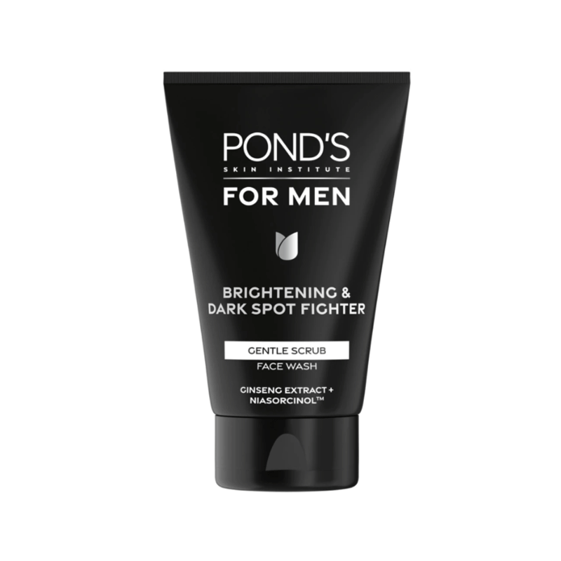 PONDS MEN FACEWASH GENTLE SCRUB BRIGHTNING & DARK SPOT 100ML