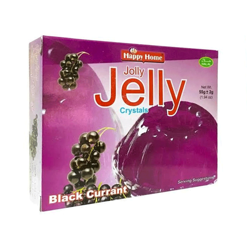 HAPPY HOME JELLY CRYSTALS BLACK CURRANT 55GM