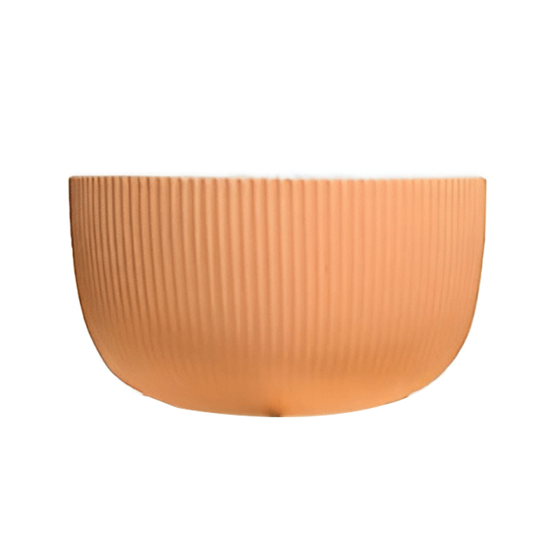 CERAMICS REIBBED BOWL ORANGE