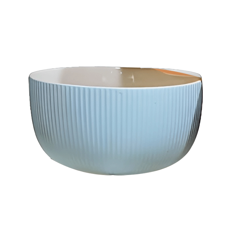 CERAMICS RIBBED BOWL BLUE