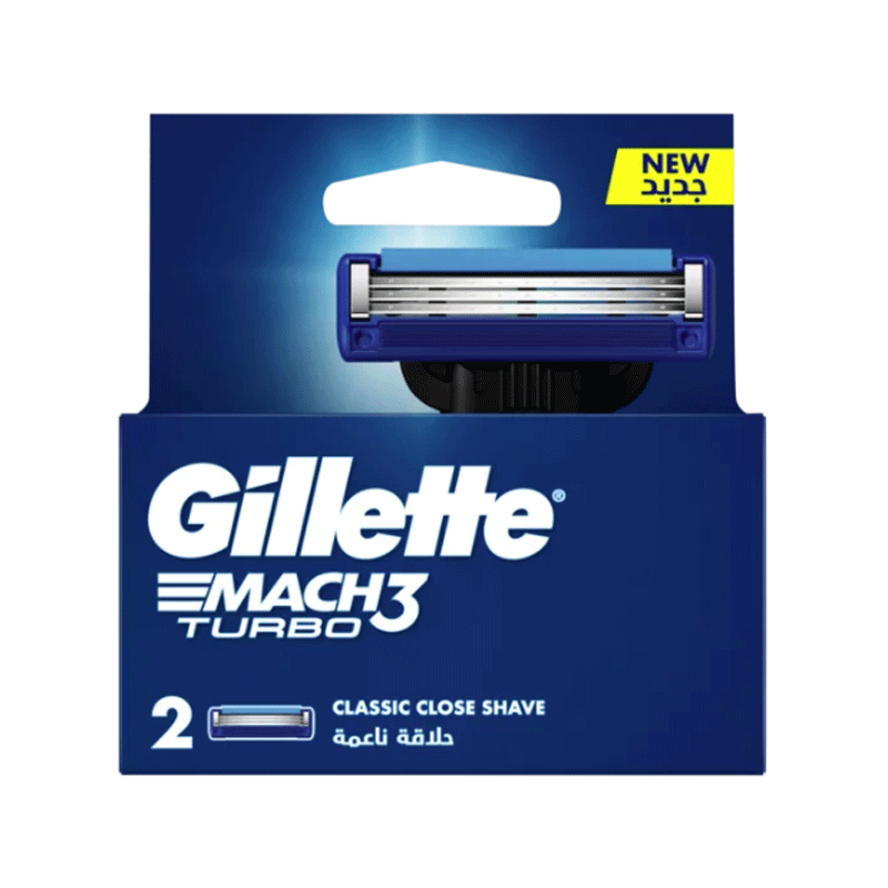 GILLETTE MACH 3 TURBO CARTRIDGES 2'S