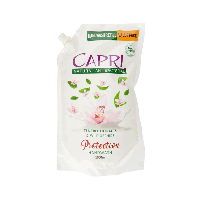 CAPRI TEA TREE & WILD ORCHIDS HANDWASH 1LTR POUCH