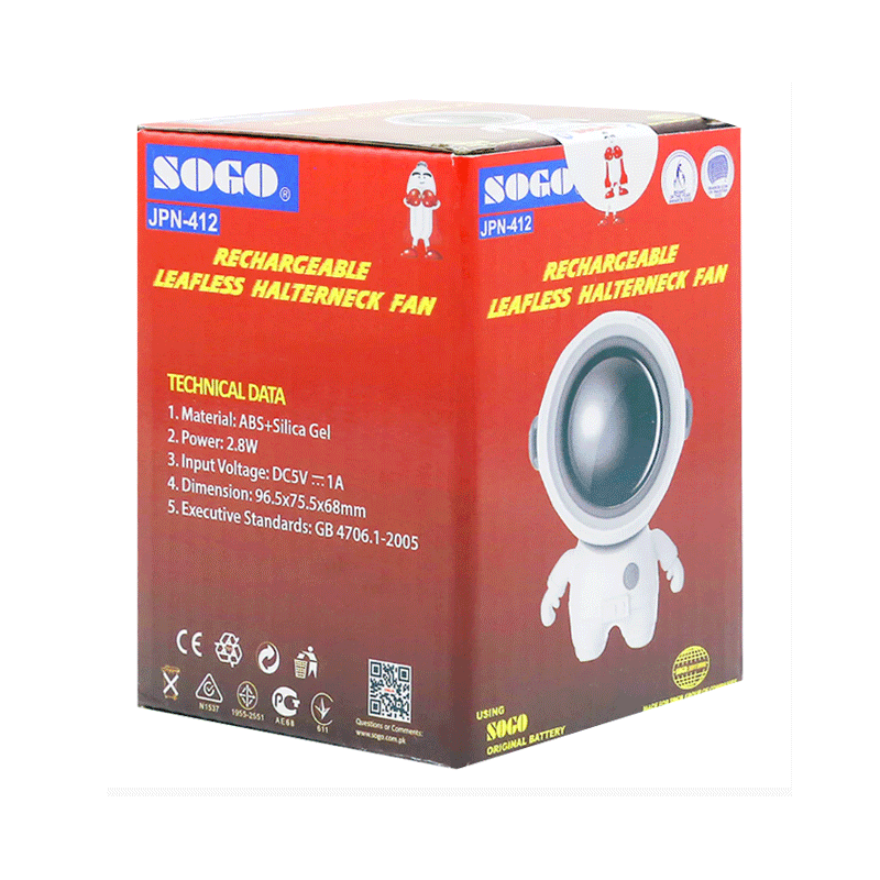 SOGO RECHARGEABLE FAN 412