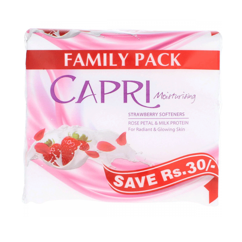 CAPRI SOAP STRAWBERRY PINK 3X150GM