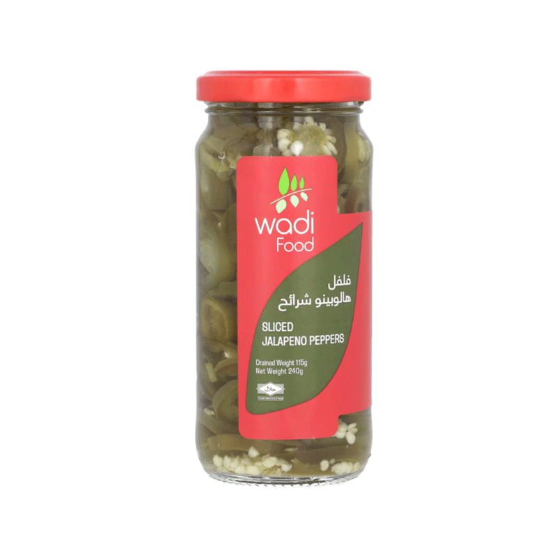 WADI FOOD SLICED JALAPENO PEPPERS 240GM