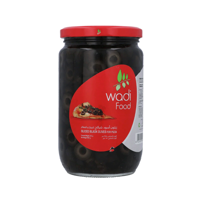 WADI FOOD BLACK SLICE RIPE OLIVES 650GM