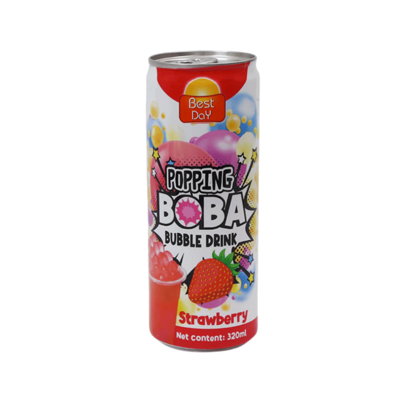 BEST DAY POPPING BOBA BUBBLE DRINK STRAWBERRY 320ML