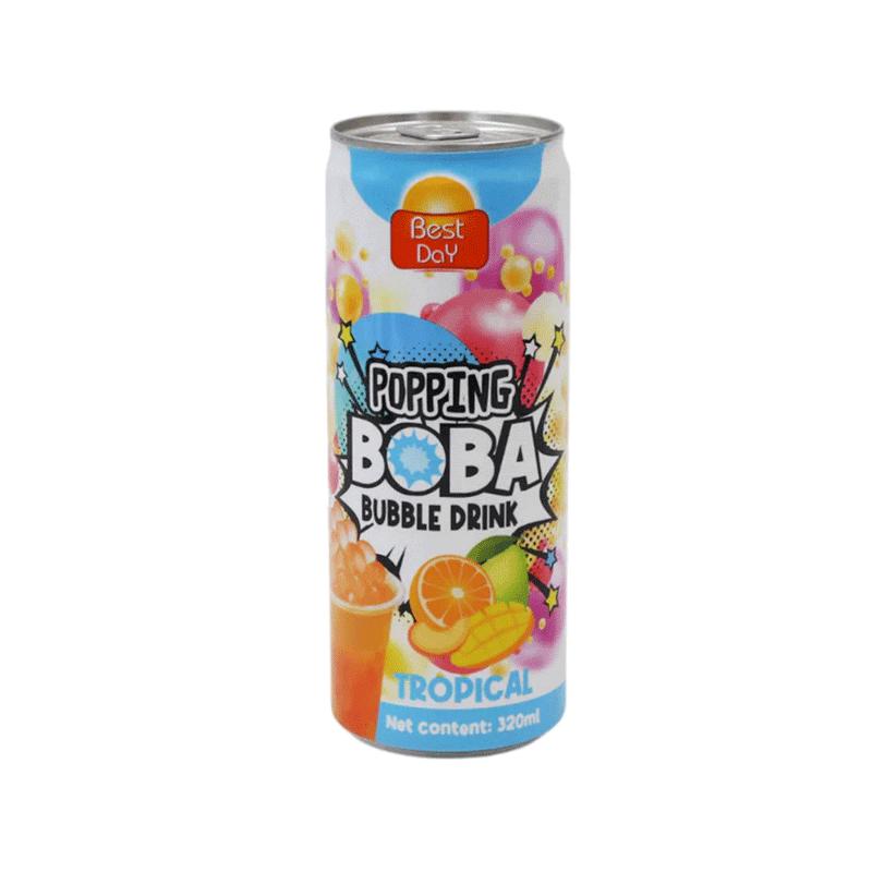 BEST DAY POPPING BOBA BUBBLE DRINK TROPICAL 320ML