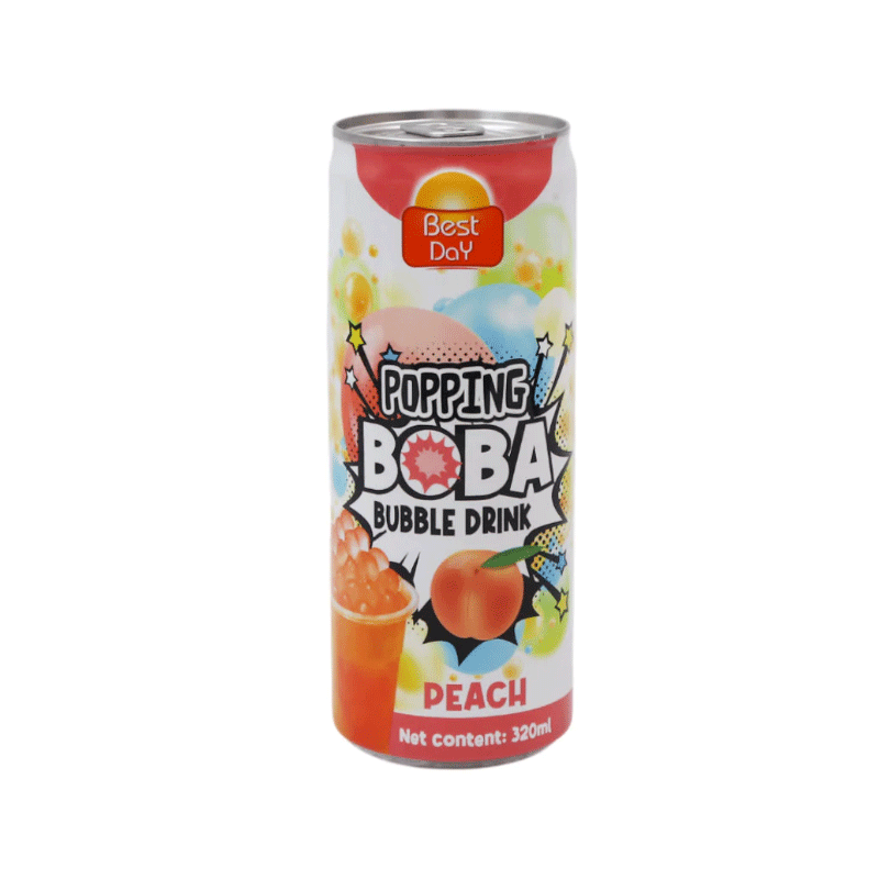 BEST DAY POPPING BOBA BUBBLE DRINK PEACH 320ML