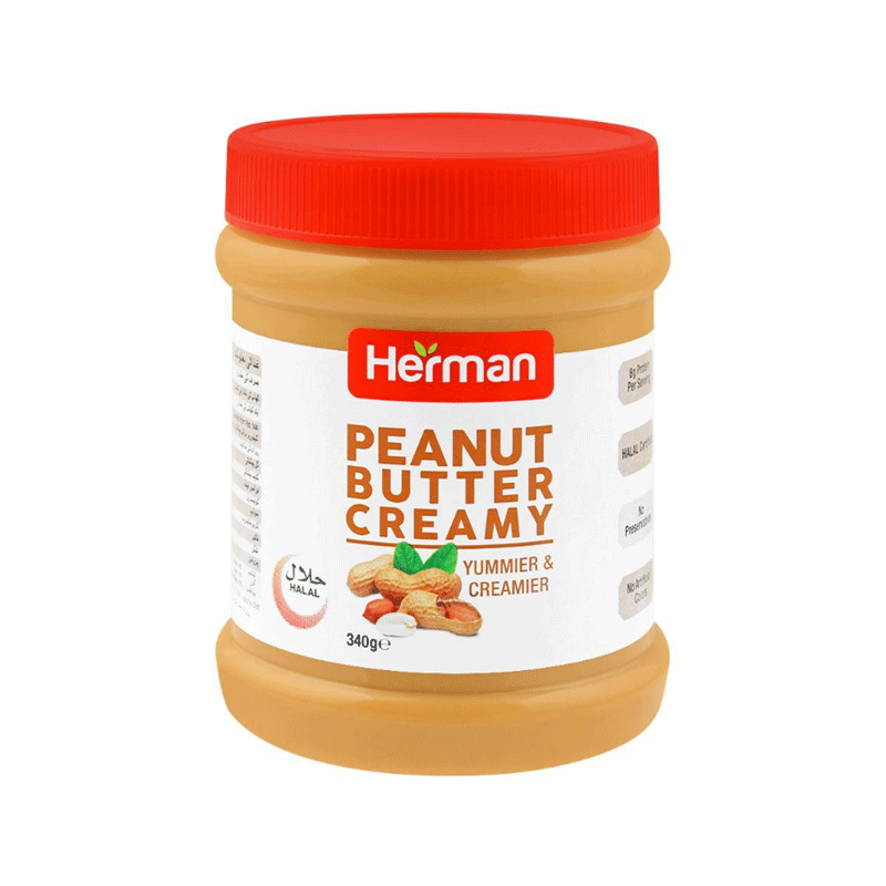 HERMAN PEANUT BUTTER CREAMY 340GM