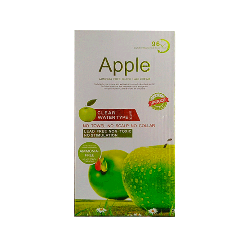 APPLE AMMONIA FREE BLACK HAIR CREAM CLEAR WATER TYPE 1000ML