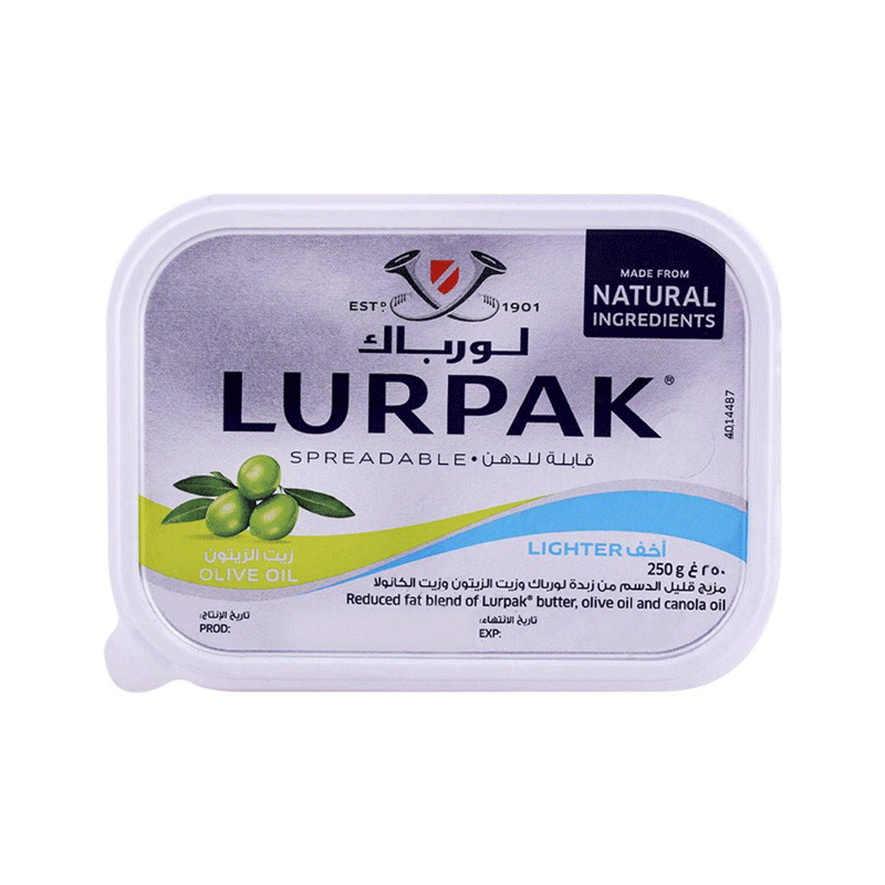 LURPAK OLIVE SPREAD TUB 250GM