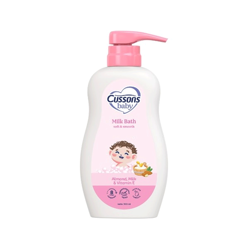 CUSSONS BABY MILK BATH SOFT & SMOOTH 300ML PUMP