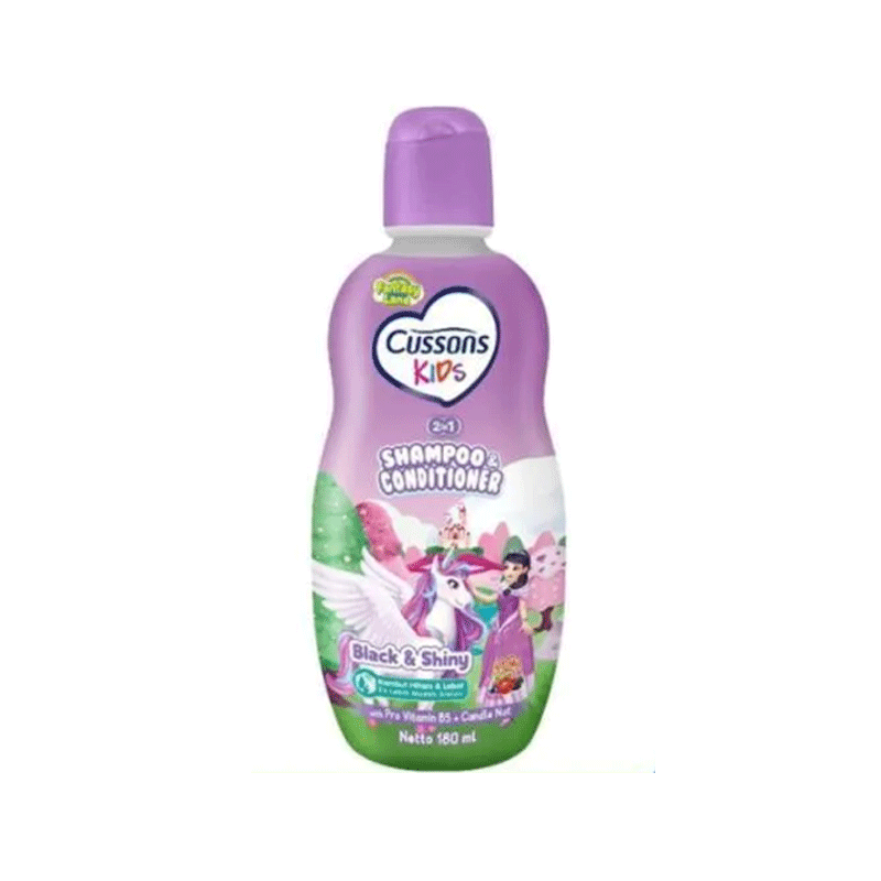 CUSSONS KIDS 2IN1 SHAMPOO BLACK SHINY 180ML