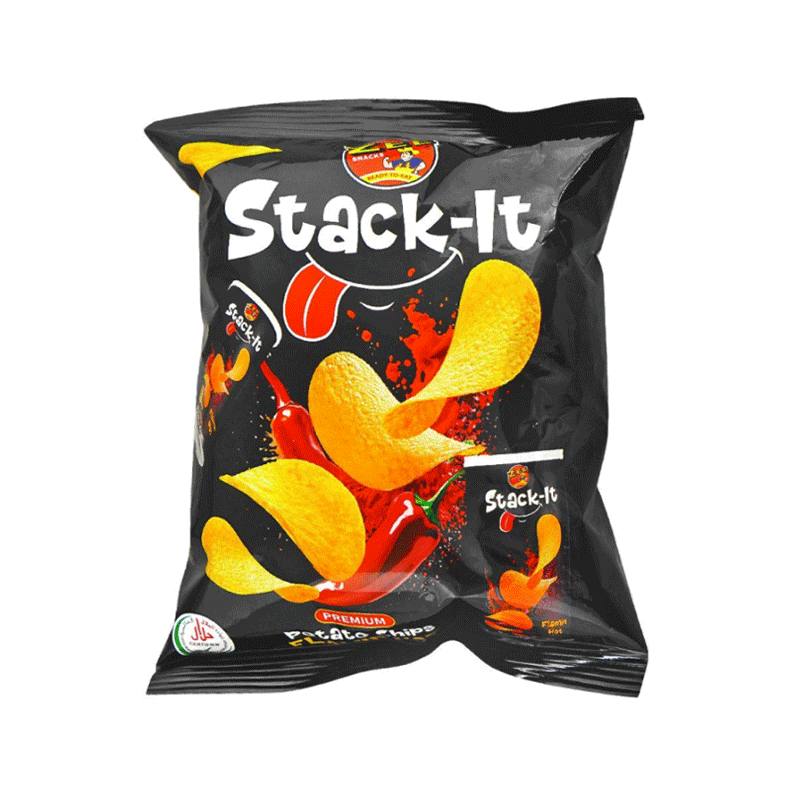 ZEE STACKIT FLAMIN HOT POTATO CHIPS 40GM