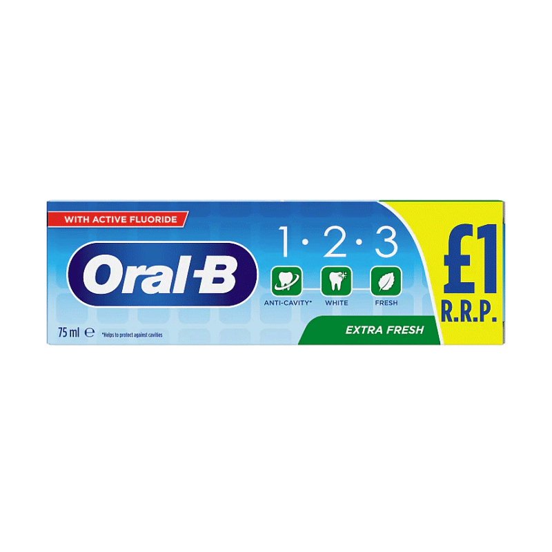 ORAL B TOOTHPASTE 123 EXTRA FRESH 75ML
