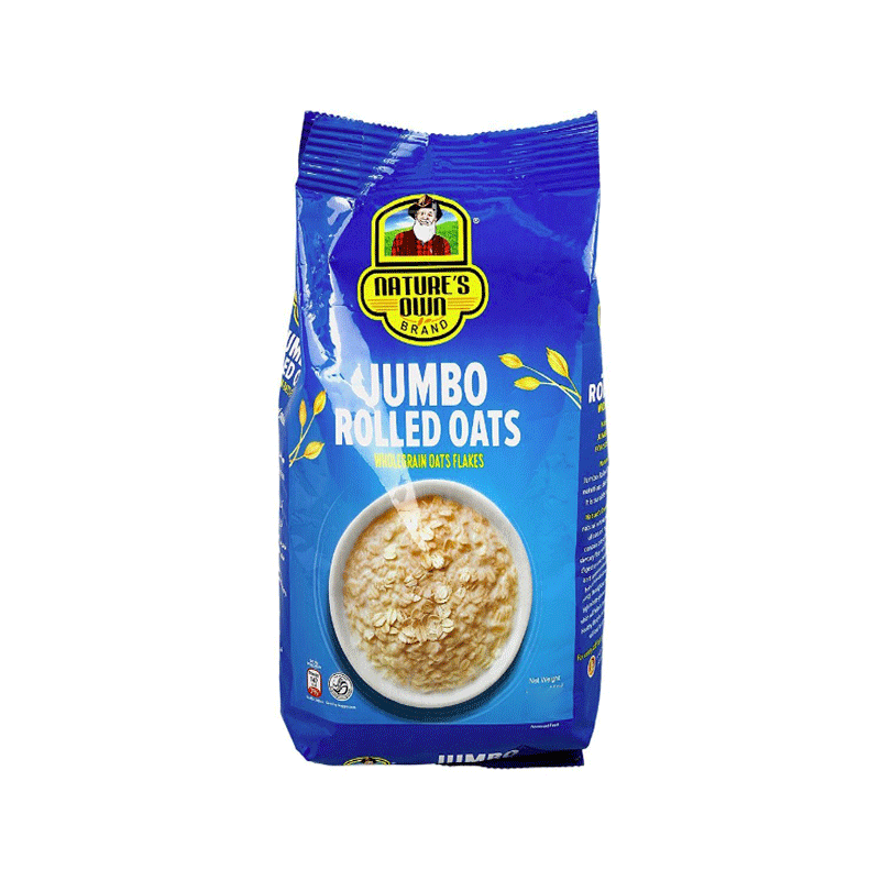 NATURES OWN JUMBO ROLLED OATS FLASKES 200GM