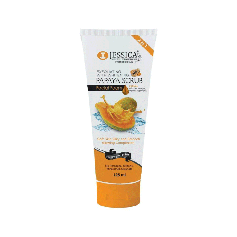 JESSICA FACIAL FOAM PAPAYA SCRUB 125GM