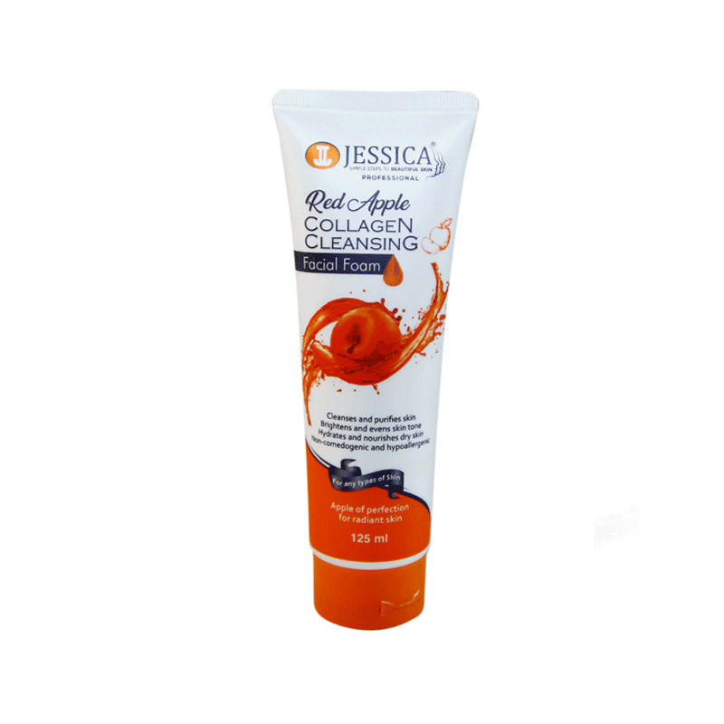 JESSICA FACIAL FOAM COLLAGEN CLEANSING RED APPLE 125GM