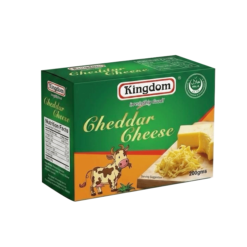 KINGDOM CHEDDAR CHEESE 200GM