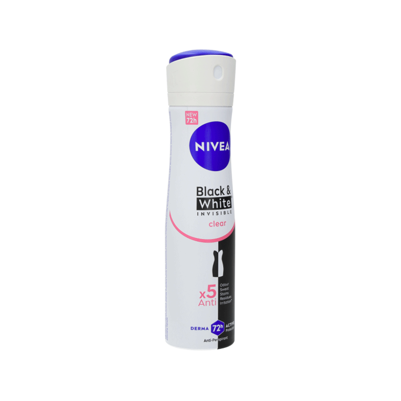 NIVEA BODY SPRAY INVISIBLE FOR BLACK AND WHITE 150ML