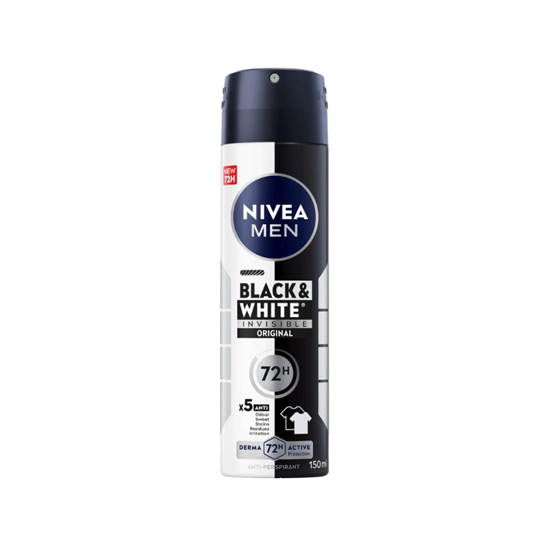 NIVEA BODY SPRAY MEN INVISIBLE ANTI YELLOW 150ML