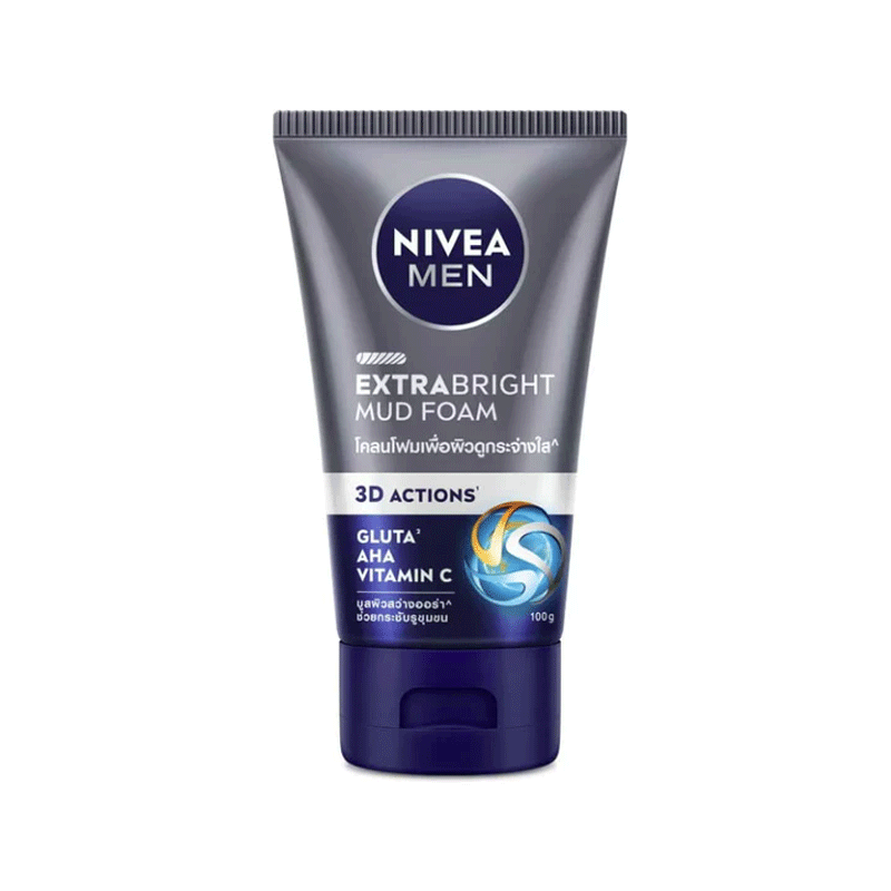 NIVEA MEN FACE WASH EXTRA BRIGHT FOAM 100GM