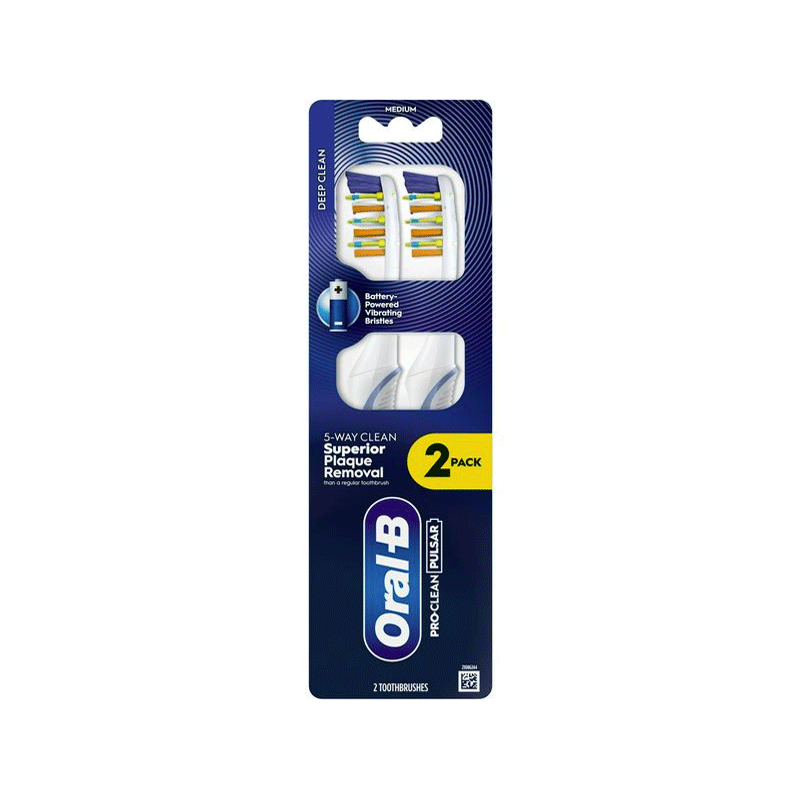 ORAL-B TOOTH BRUSH DEEP CLEAN MEDIUM 5 WAY 2'S PACK