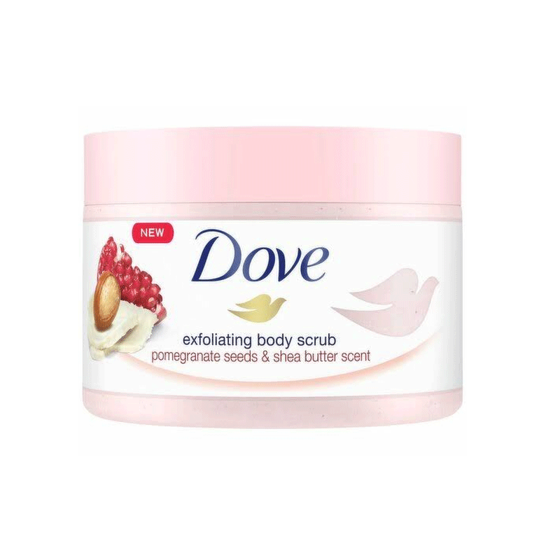 DOVE BODY SCRUB POMERANATE SEED SHEA BUTTER 225ML