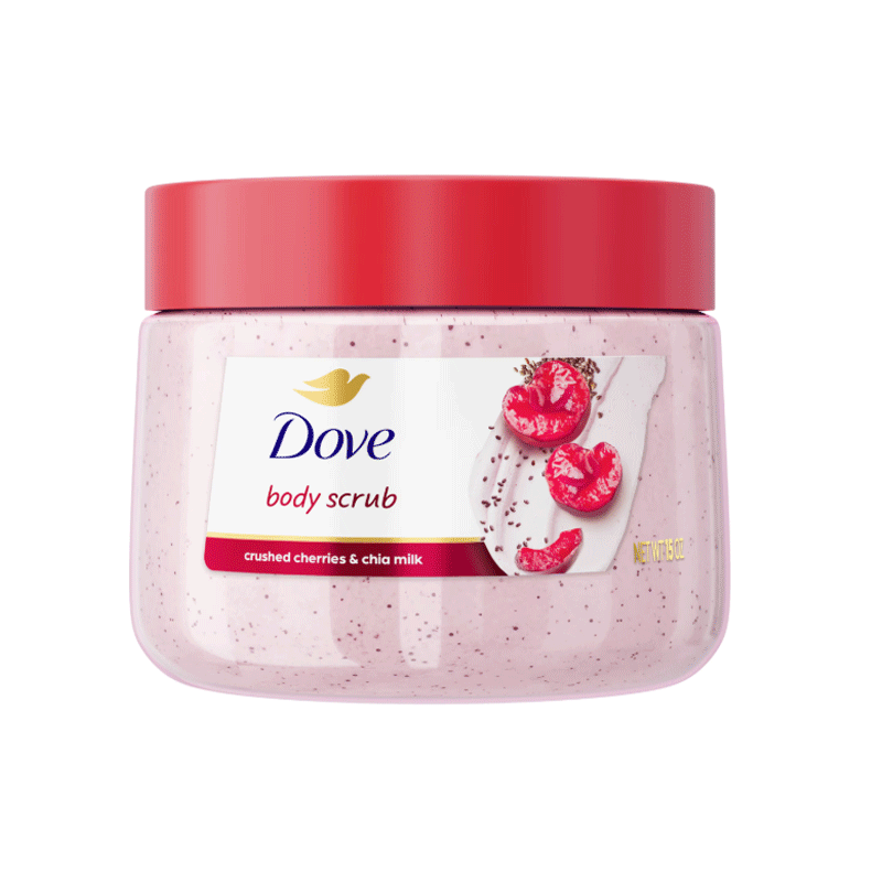 DOVE BODY SCRUB CRUSHED CHERRIES & CHIA MILK 425GM