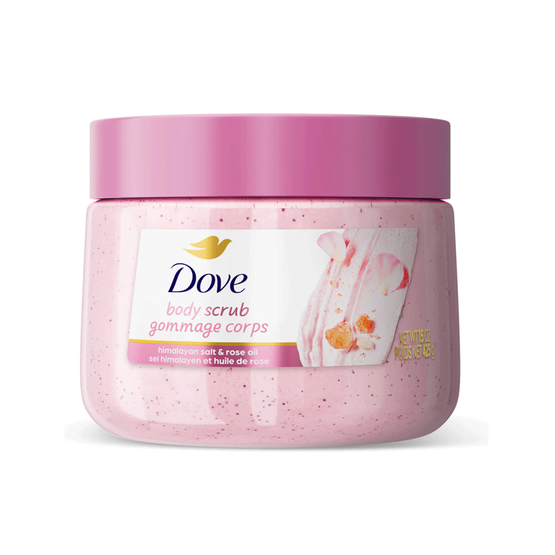 DOVE BODY SCRUB HIMALAYAN SALT & ROSE OIL 425GM