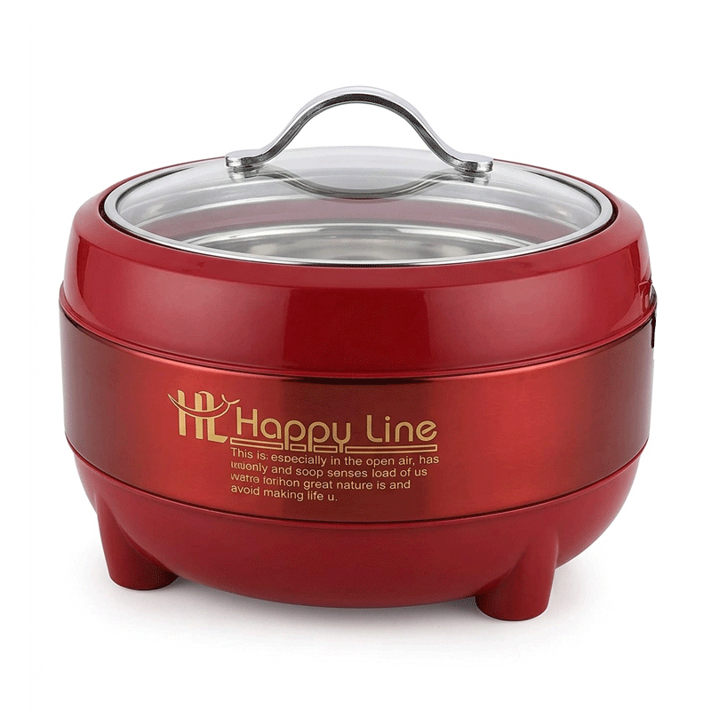 HAPPY HOUSE LINE METALLIC GLASS TOP RED MEDIUM