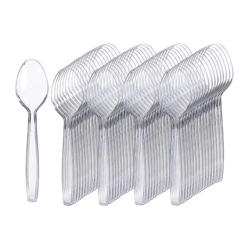 S.E DISPOSABLE PLASTIC SPOON CRYSTAL 100'S
