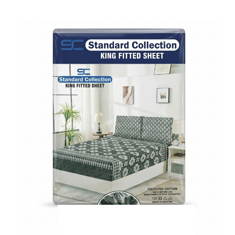 SC BEDSHEET DOUBLE FITTED GRAY