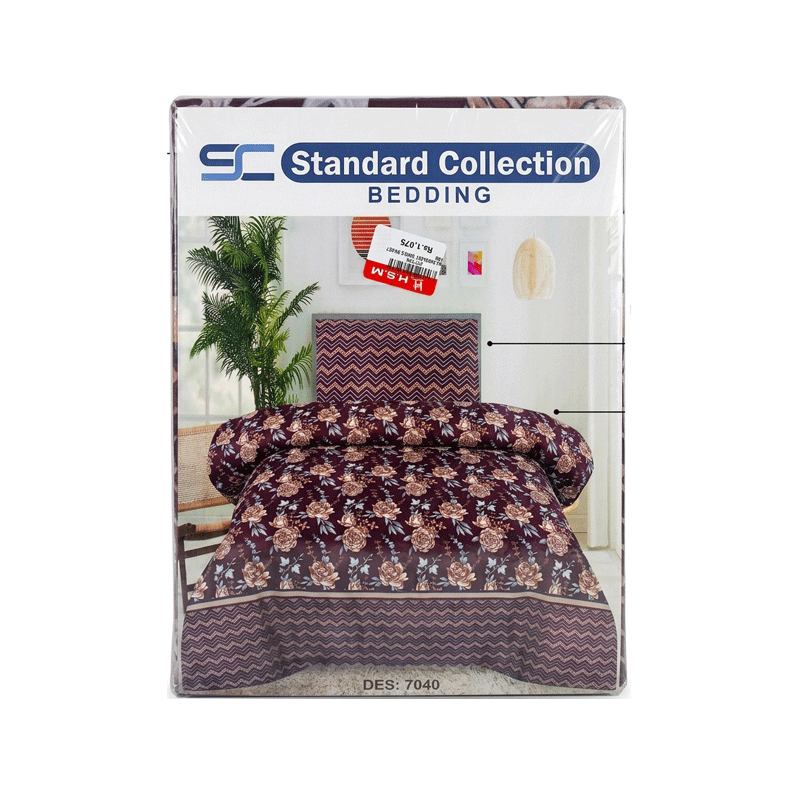 SC BEDSHEET SINGLE PC COTTON PURPLE