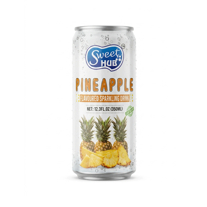 SWEET HUB SPARKLING DRINK PINEAPPLE 350ML