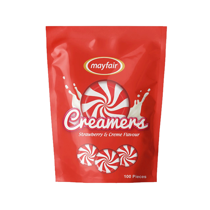MAYFAIR CREAMERS CANDY STRAWBERRY POUCH