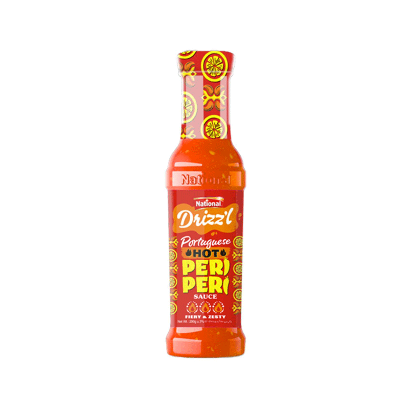 NATIONAL DRIZZL HOT PERI PERI SAUCE 290GM