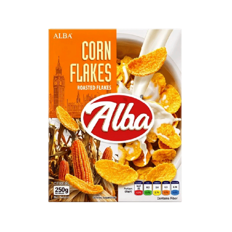 ALBA CORN FLAKES ROASTED 250GM