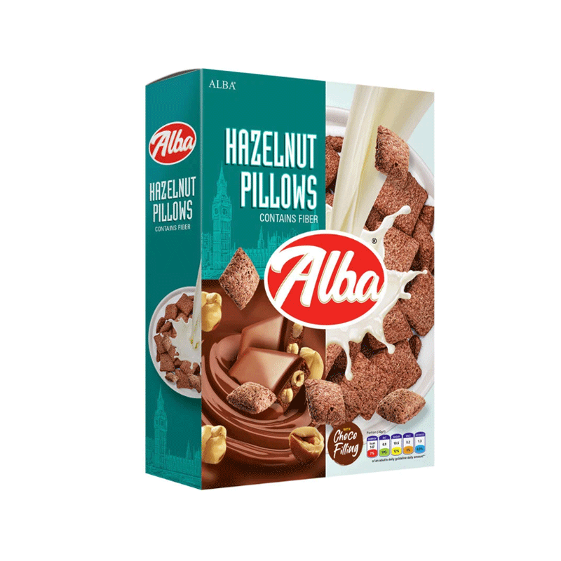 ALBA HAZELNUT PILLOWS CHOCO FILLING 250GM
