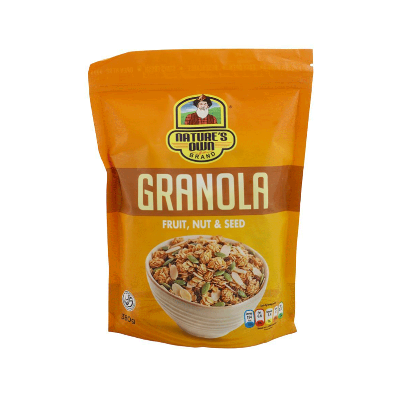 NATURES GRANOLA FRUIT NUT & SEED 380GM